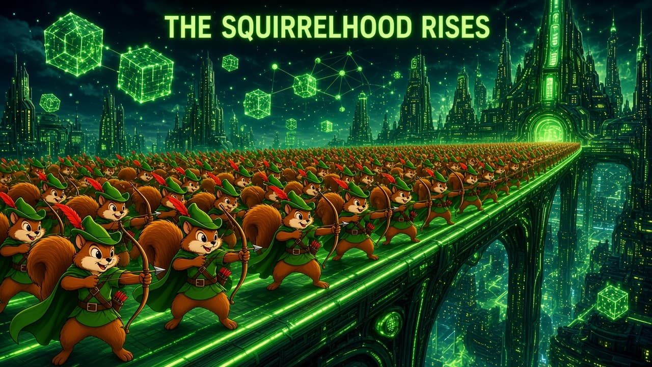 The Squirrelhood Rises — army of squirrels marching